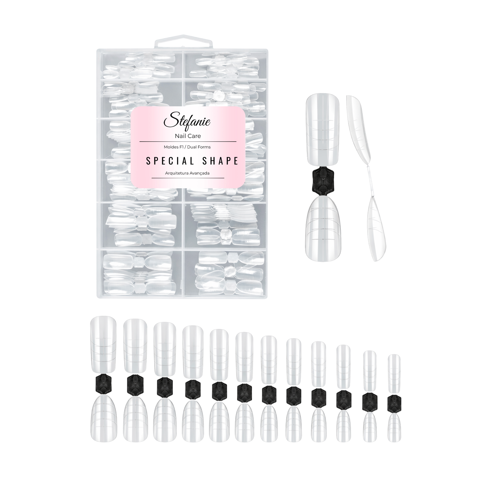 Moldes F1 Duplos ( especial unhas curtas )